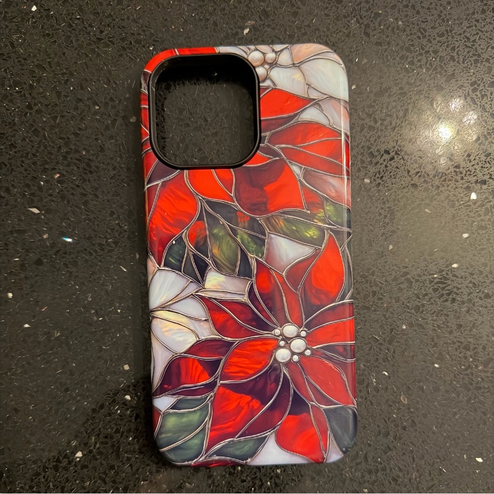 Floral Red and White Phone Case